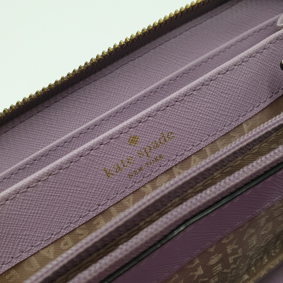 Kate Spade New York Newbury Lane Neda Purple Lilac Leather Wallet - Picture 3 of 16